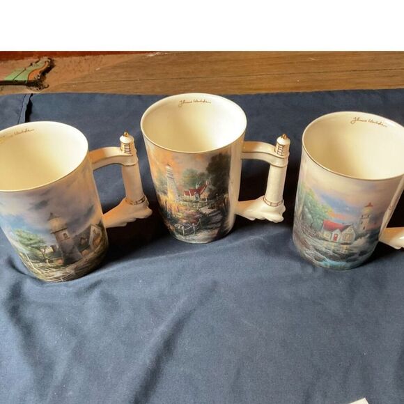 Bradford Exchange Thomas Kincade Mug Set - Picture 2 of 3